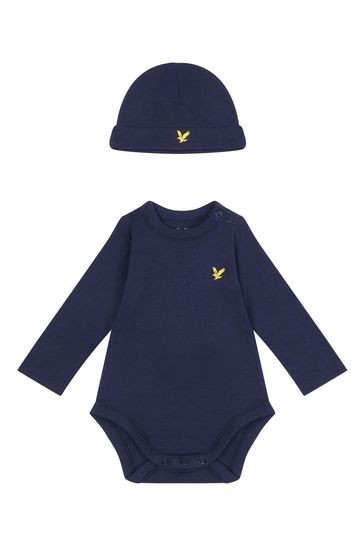 Lyle & Scott Blue LS Body Suit with Hat