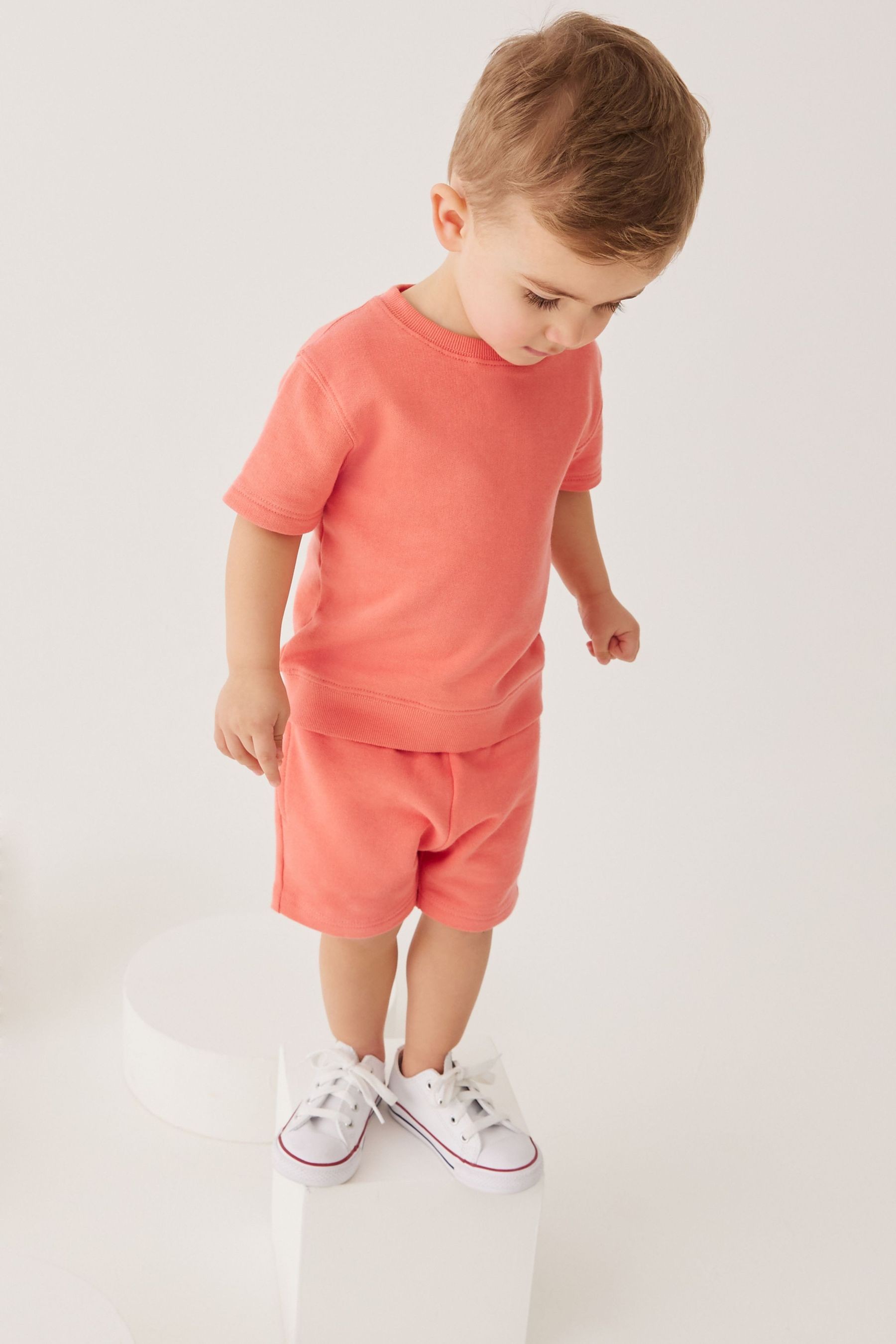 Plain Sweat T-Shirt And Shorts Set (3mths-7yrs)