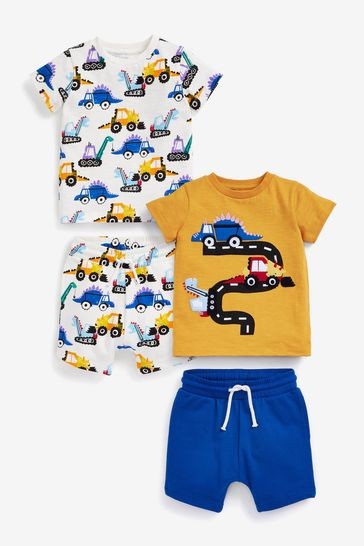 4 Pack T-Shirt and Short Set (3mths-7yrs)