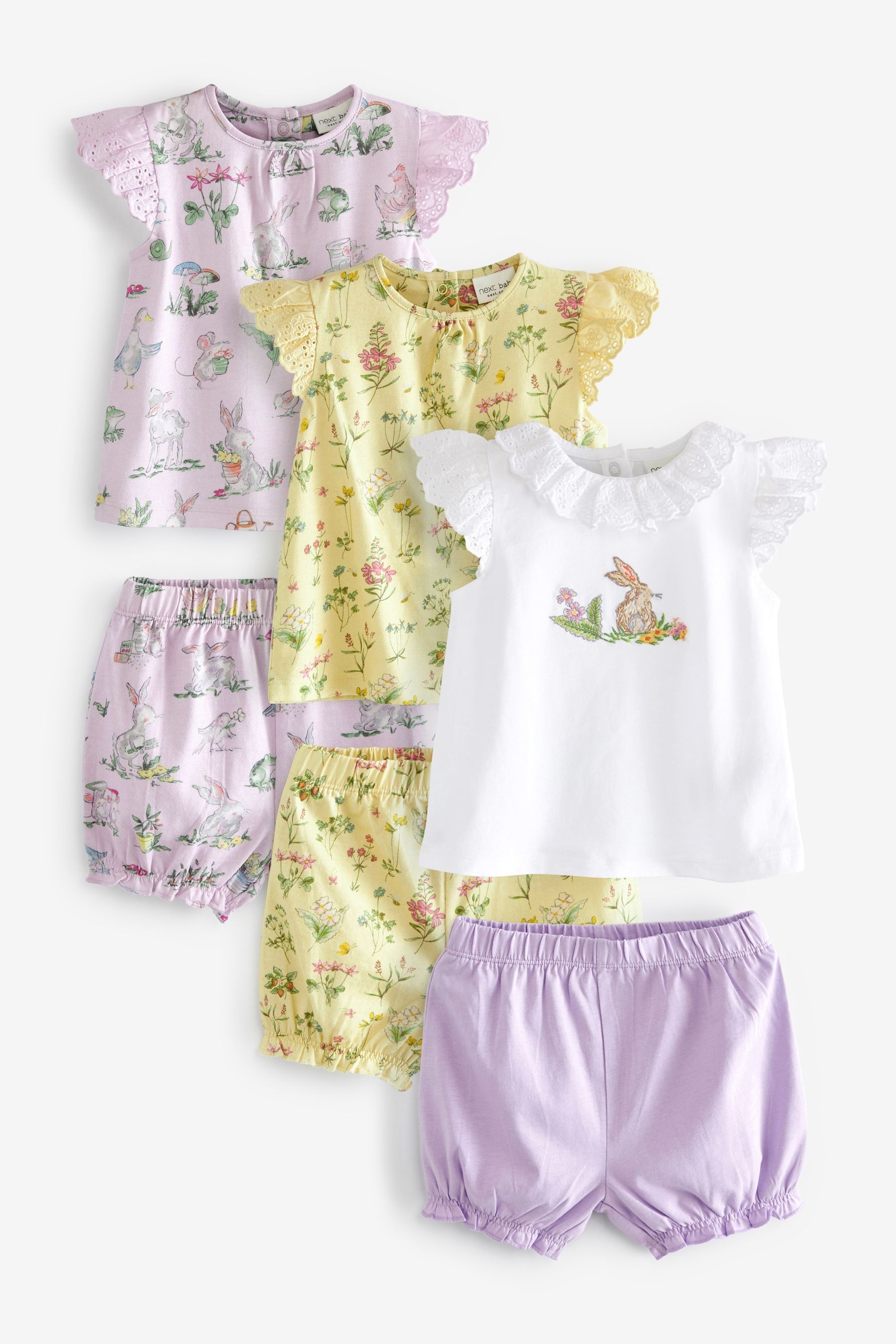 Baby 6 Piece T-Shirt and Shorts Set