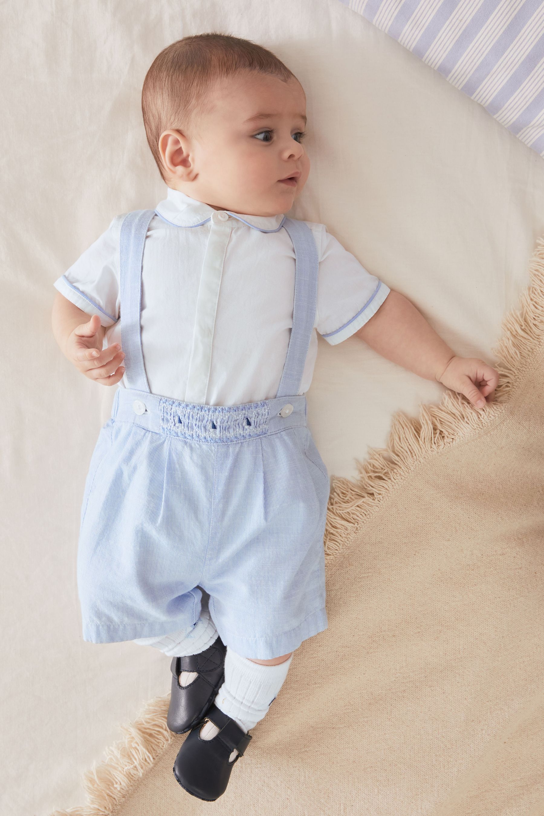 Baby 3 Piece Smart Shirt, Shorts and Socks Set (0mths-2yrs)