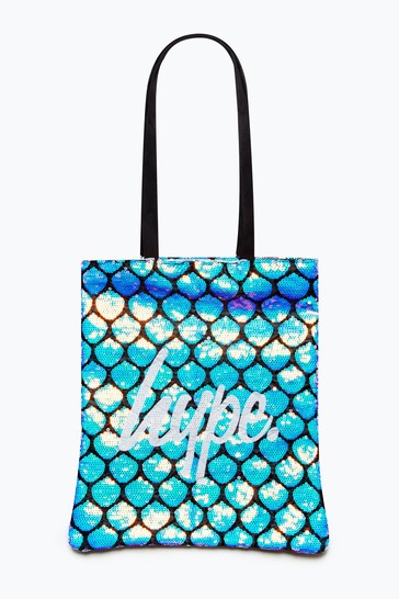 Hype. Blue Sequin Mermaid Tote Bag