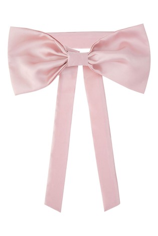 Monsoon Pink Bridesmaid Duchess Twill Bow and Sash