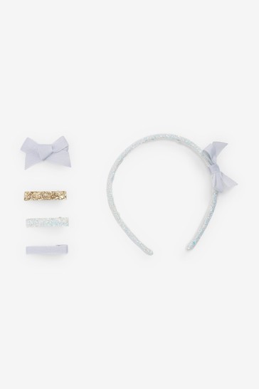 Occasion Hair Clips Glitter Hairband With Bow 4 Pack