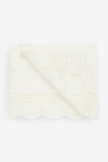 Baby Knitted Occasion Blanket/Shawl
