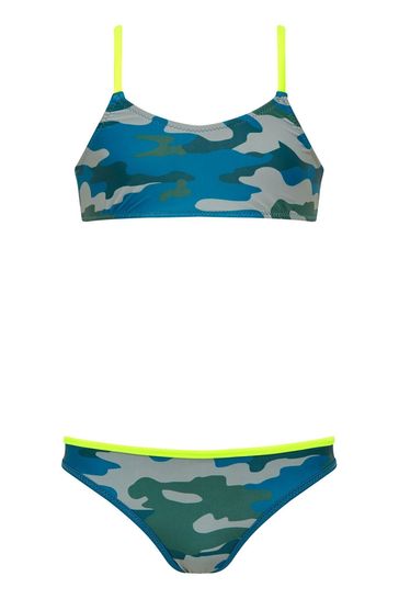 Sunuva Green Camo Elastic Strappy Bikini