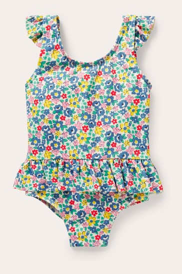 Boden Blue Y1880 Pretty Frill Waist Swimsuit