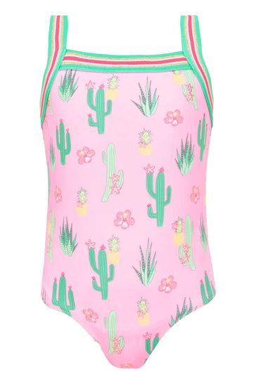 Sunuva Pink Cactus Elastic Swimsuit