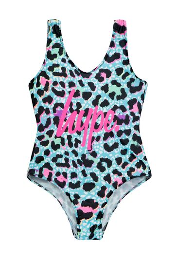 Hype. Blue Ice Leopard Swimsuit