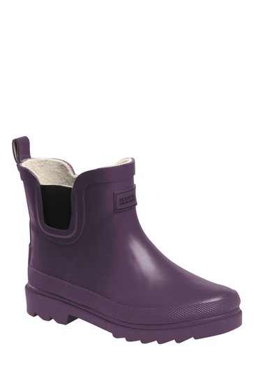 Regatta Purple Harper Cosy Junior Ankle Wellies