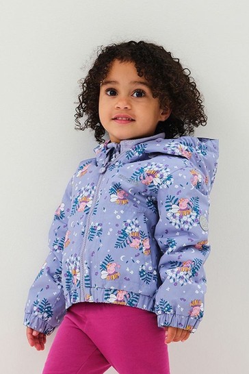 Regatta Purple Peppa Pig Muddy Puddle Waterproof Jacket