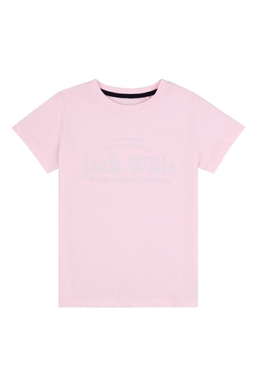 Jack Wills Pink Script T-Shirt