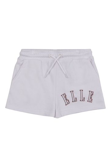 ELLE White Jog LB Shorts