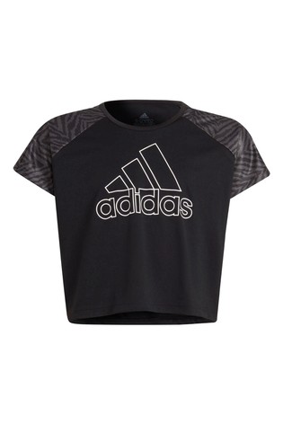 adidas Performance Printed Panel Cropped T-Shirt