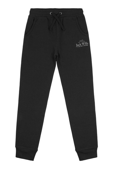 Jack Wills Black Script Joggers