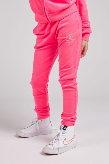 Juicy Couture Pink Velour Slim Joggers