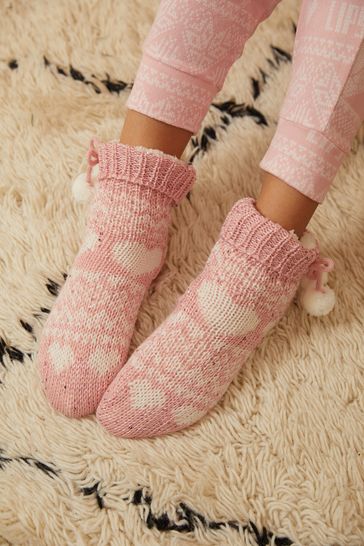 Lipsy Cosy Lined Fairisle Socks (Older)