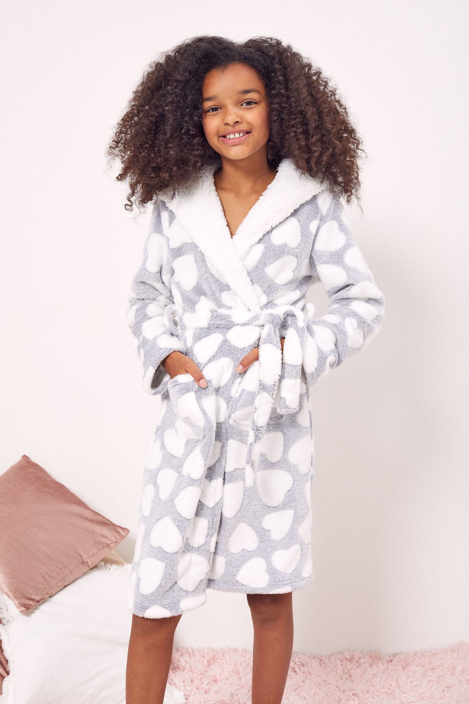 Lipsy Borg Lined Fleece Dressing Gown