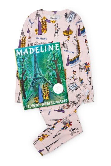 Hatley Pink Long Sleeve Madeline Pyjama Set With Book