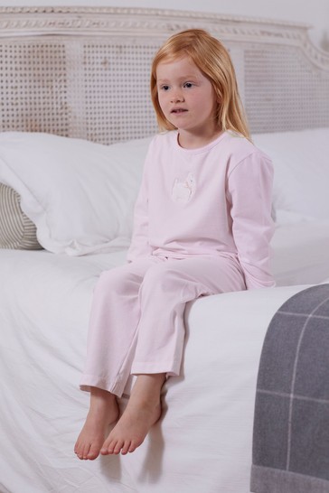 Trotters London Pink Sophia Jersey Pyjamas