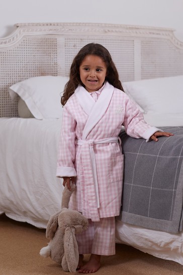 Trotters London Pink Freya Bathrobe