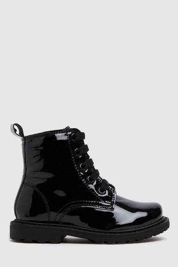 Schuh Black Creator Lace-Up Boots