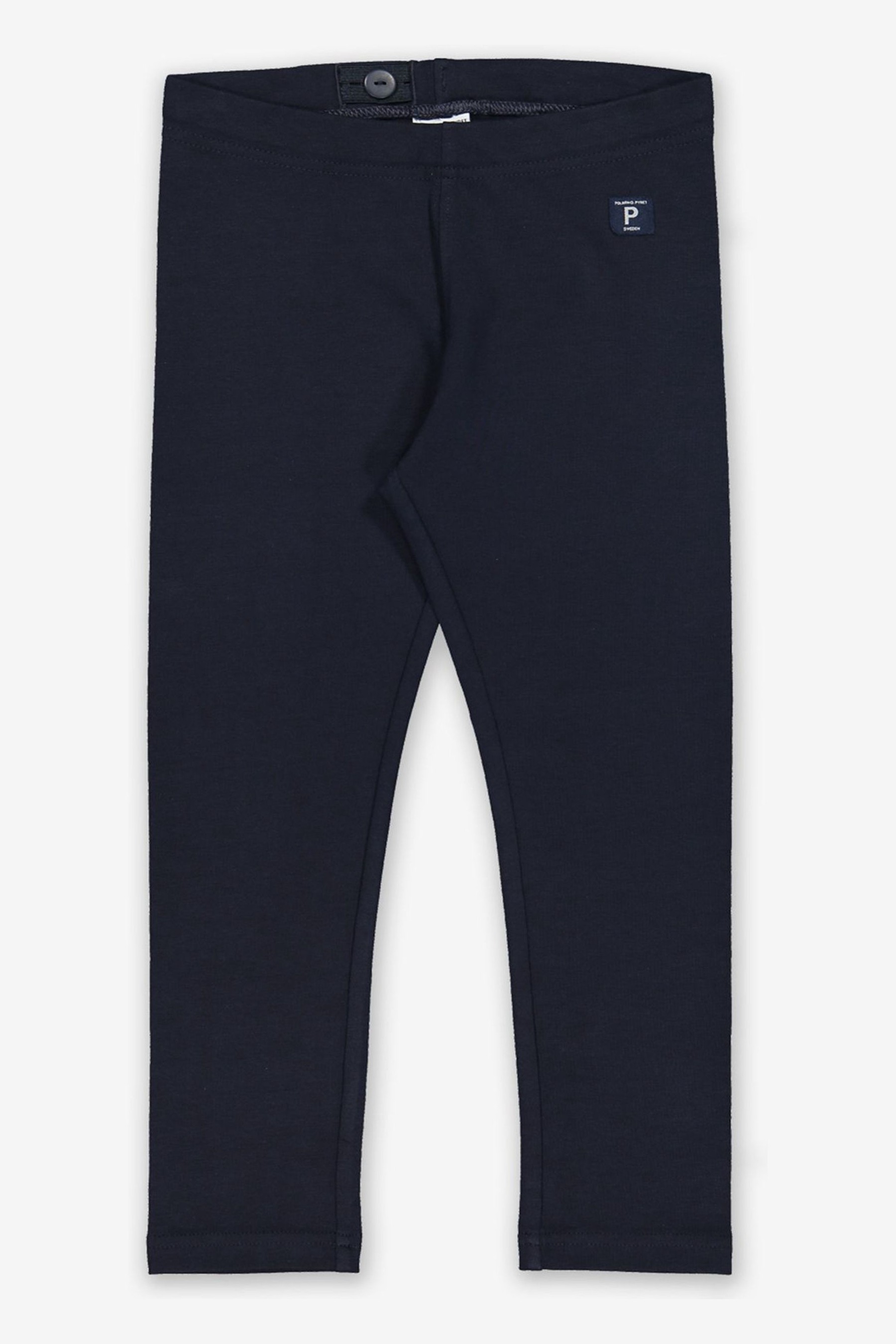 Polarn O. Pyret Blue Organic Cotton Leggings