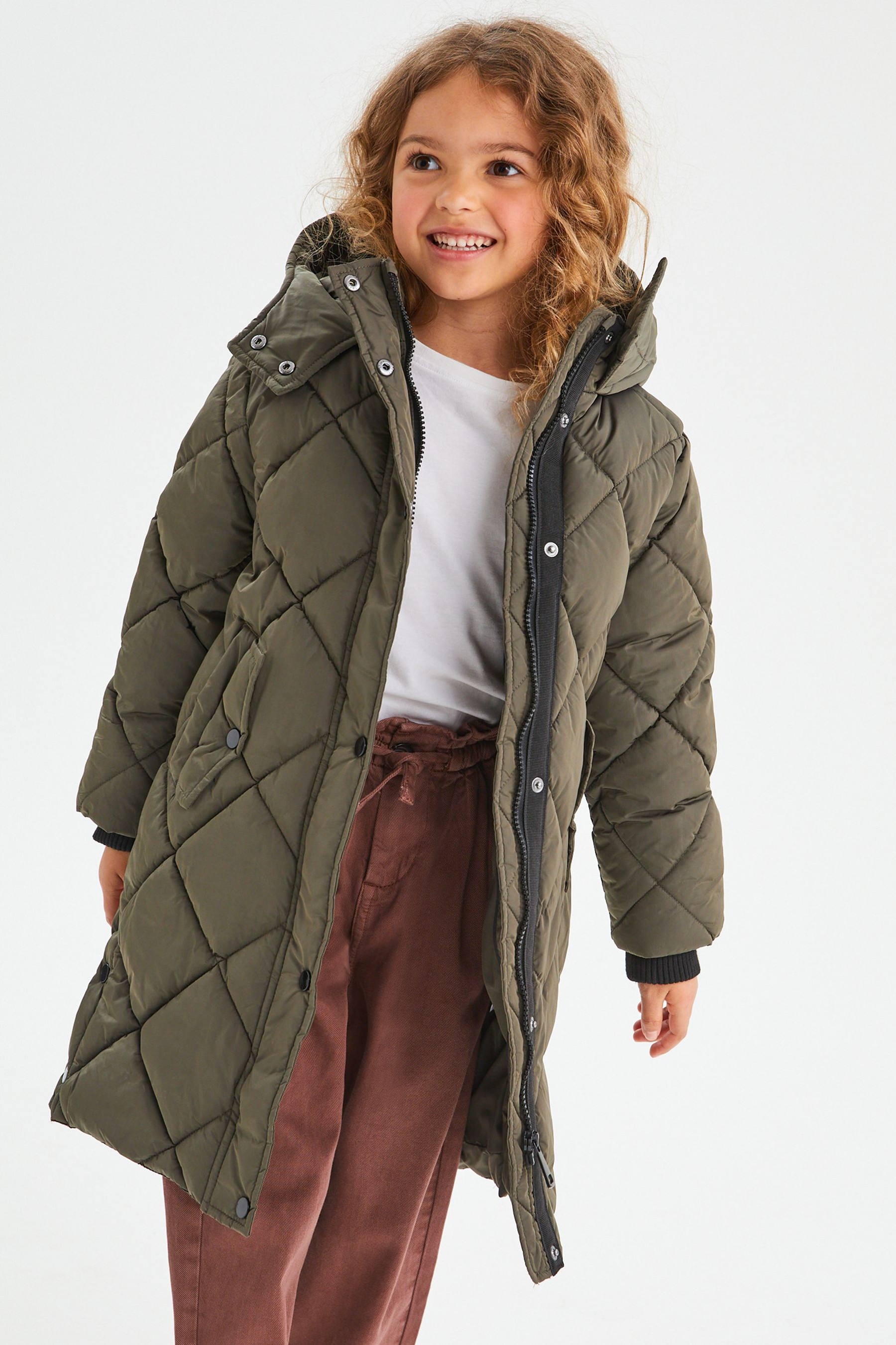 Shower Resistant Quilted Padded Coat (3-16yrs)