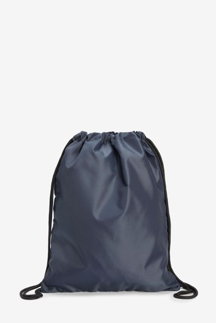 School Drawstring Bag with internal Zip Pocket