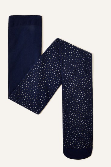 Monsoon Blue Fleck Tights