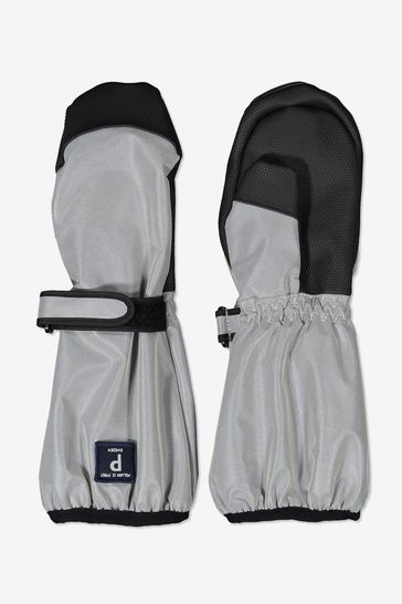 Polarn O. Pyret Grey Waterproof Shell Reflective Gloves