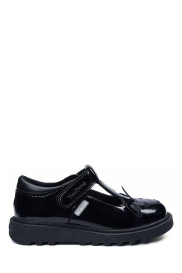 ToeZone Black Patent T-Bar Unicorn Novelty School Shoes