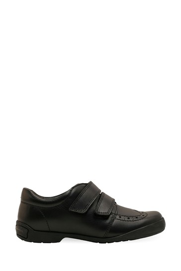 Start-Rite Flair Black Leather Riptape Shoes