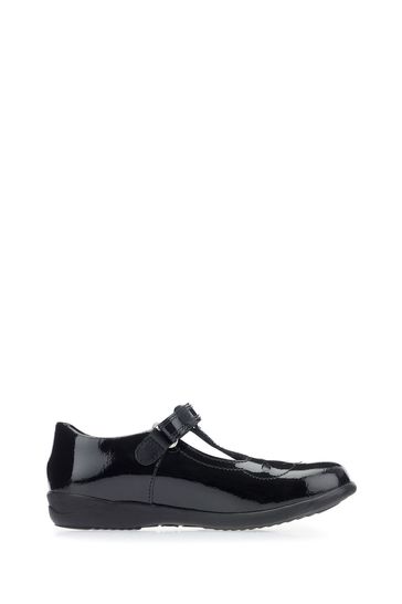 Start-Rite Poppy Black Patent Leather T Bar School Shoes