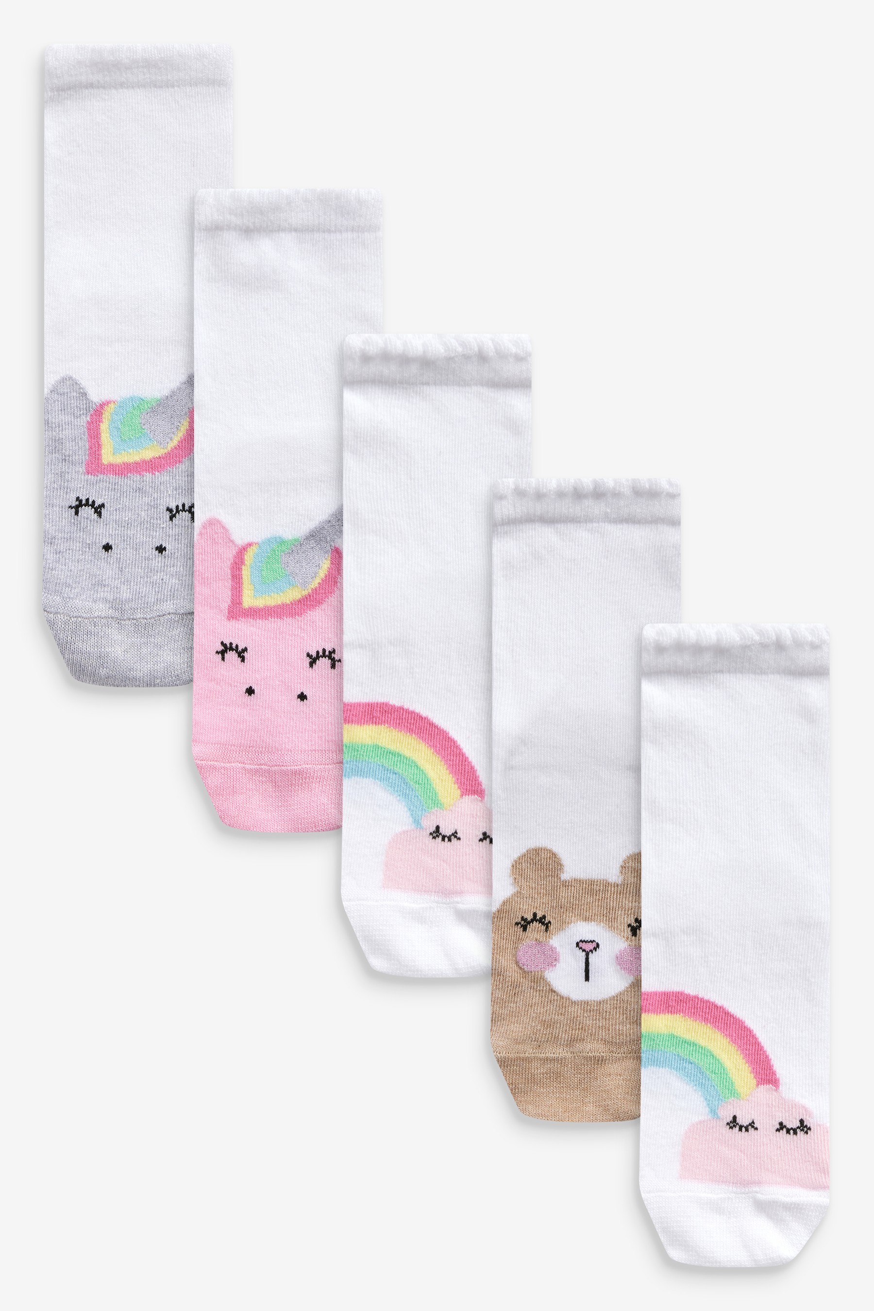 5 Pack Cotton Rich Character Ankle Socks