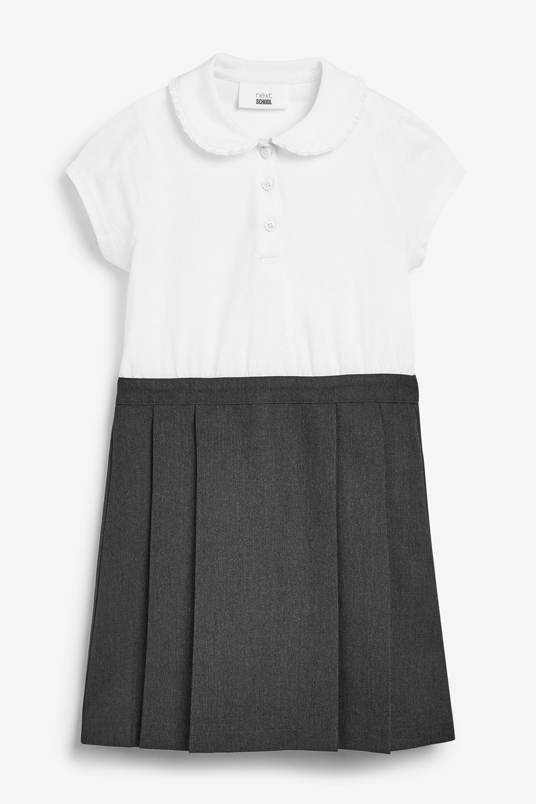 2-In-1 Short Sleeve School Pinafore Dress (3-14yrs)