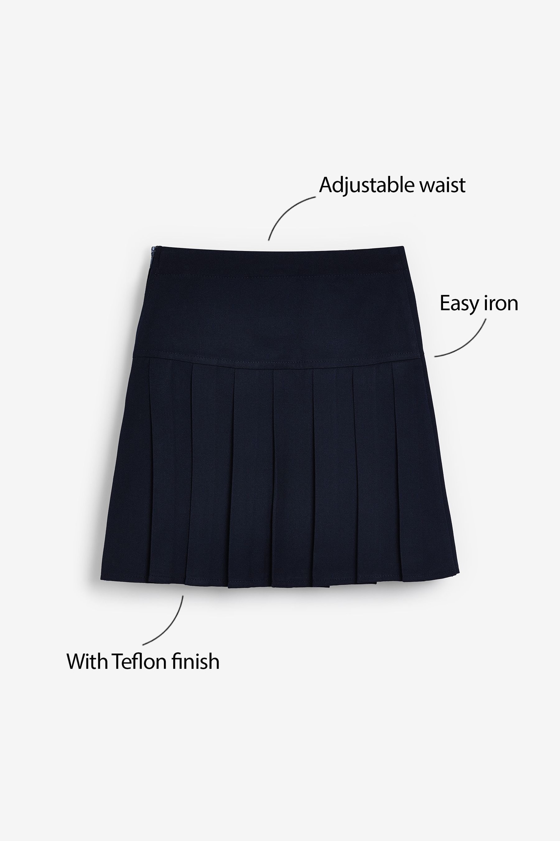 2 Pack Pleat Skirts (3-16yrs) Slim Fit