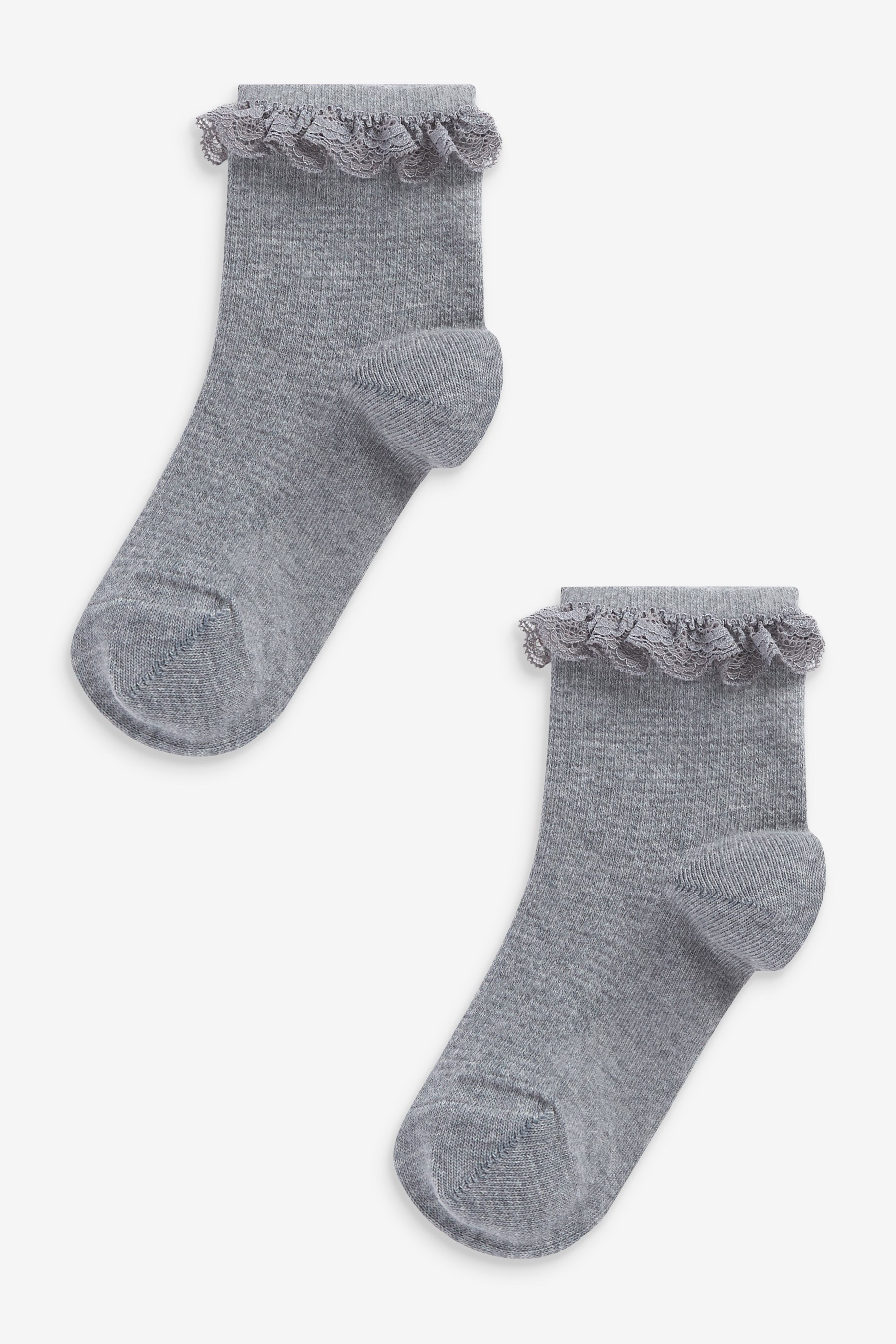 2 Pack Cotton Rich Ruffle Ankle Socks