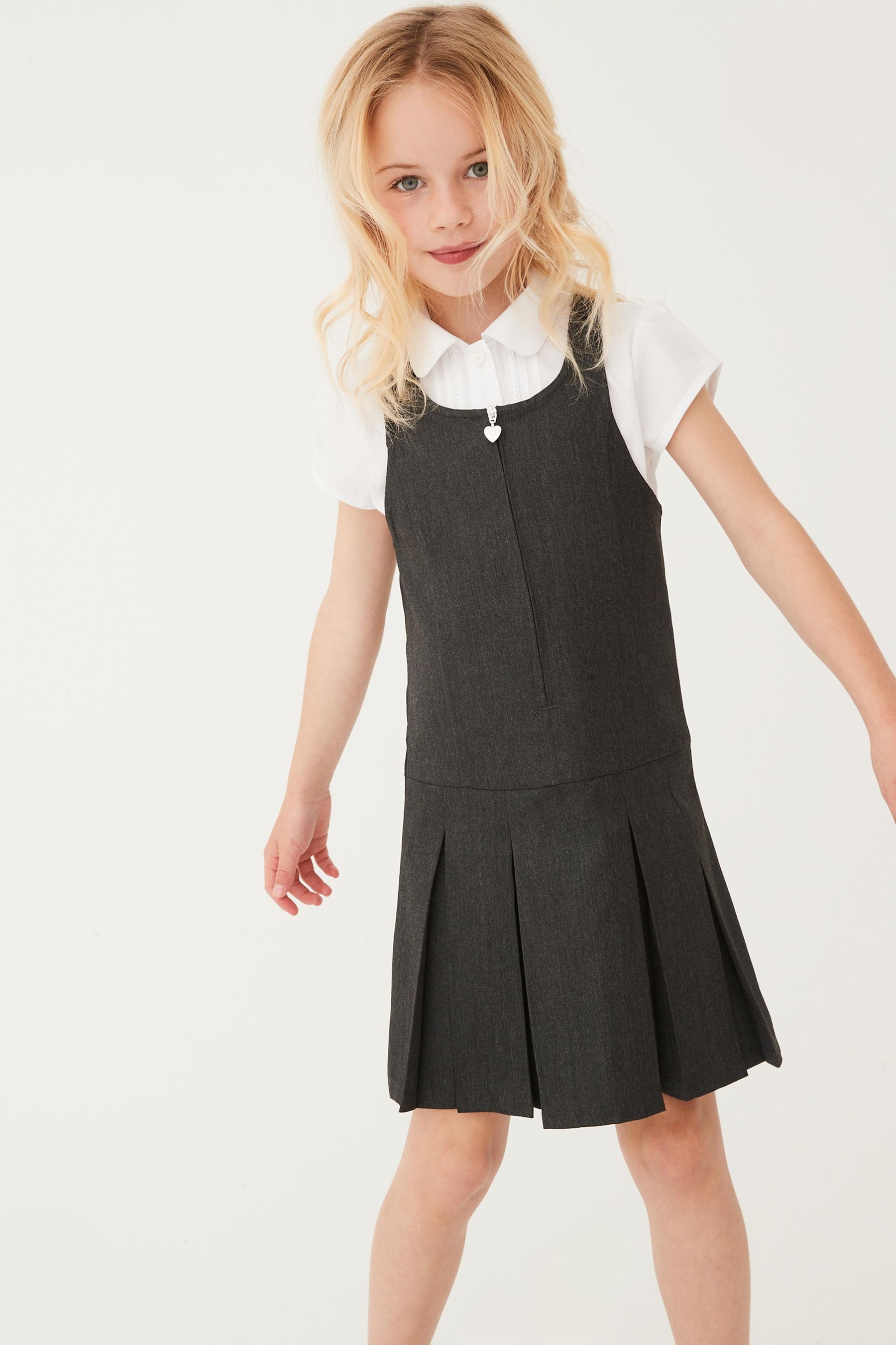 Zip Front School Pinafore (3-14yrs) Slim Fit