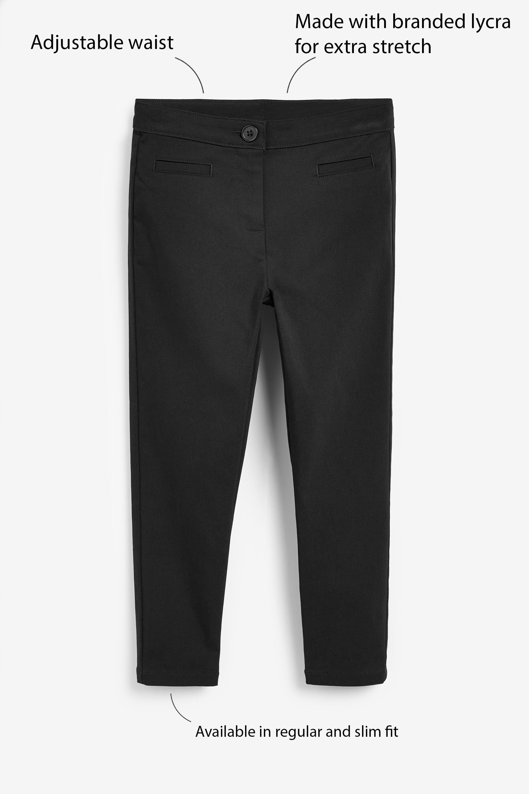 School Skinny Stretch Trousers (3-17yrs) Standard