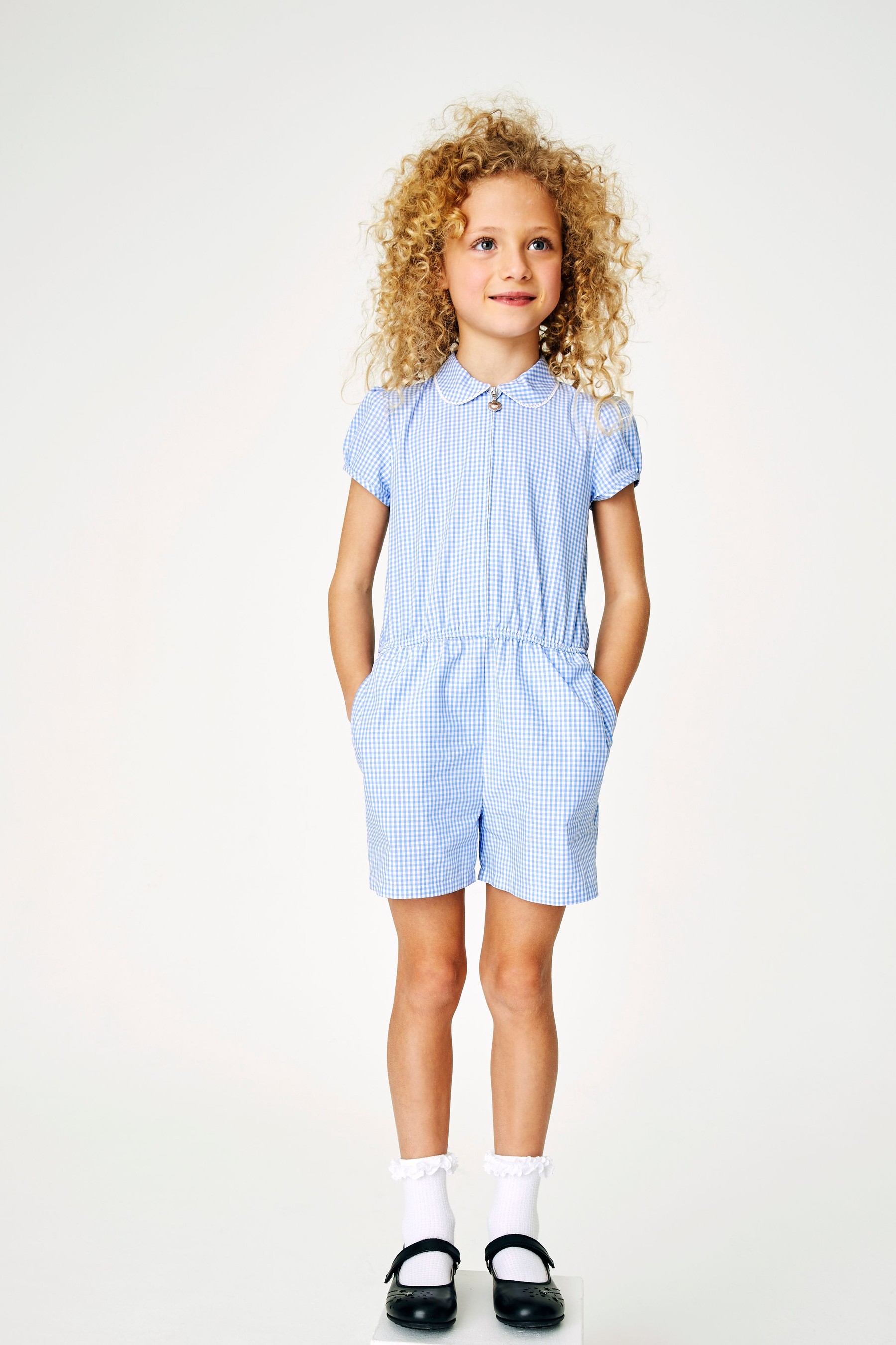 Gingham School Playsuit (3-14yrs)