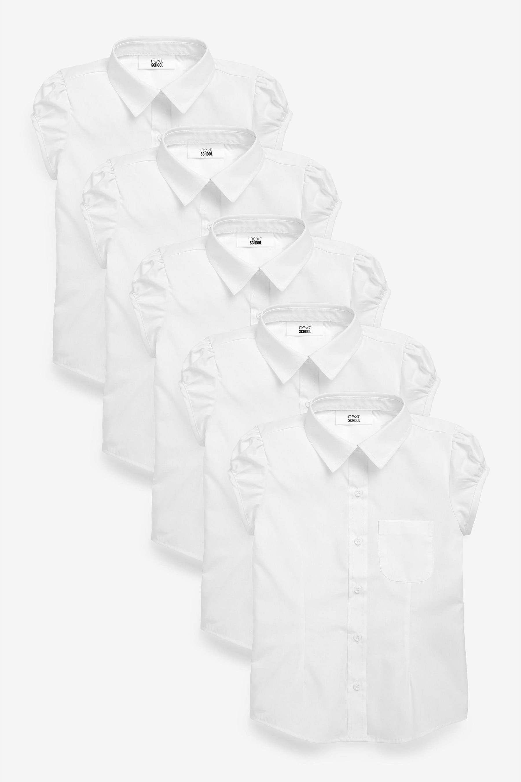 5 Pack Puff Sleeve Shirts (3-16yrs)