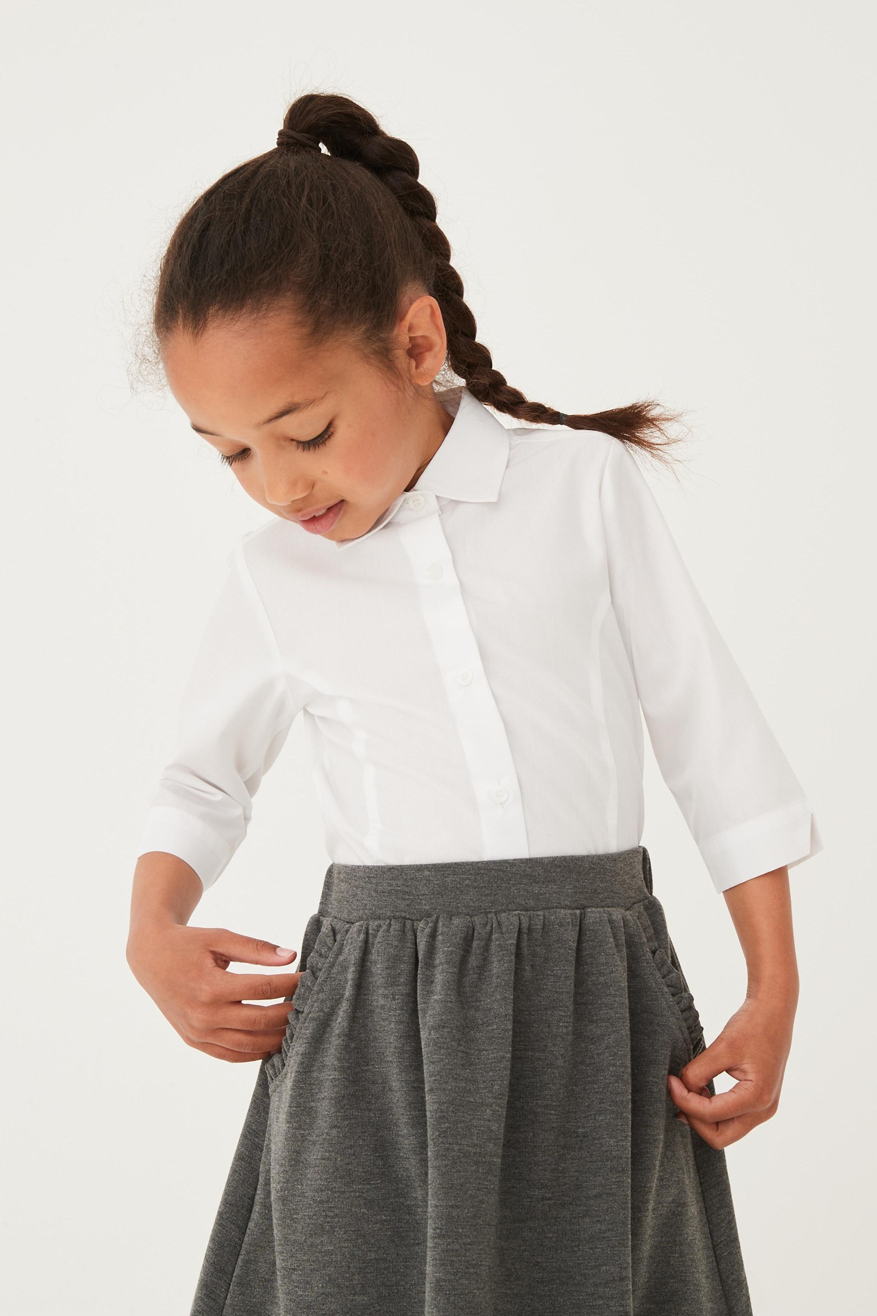 2 Pack Three Quarter Sleeve Blouses (3-17yrs)