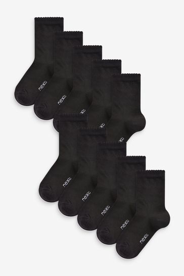 10 Pack Cotton Rich School Ankle Socks