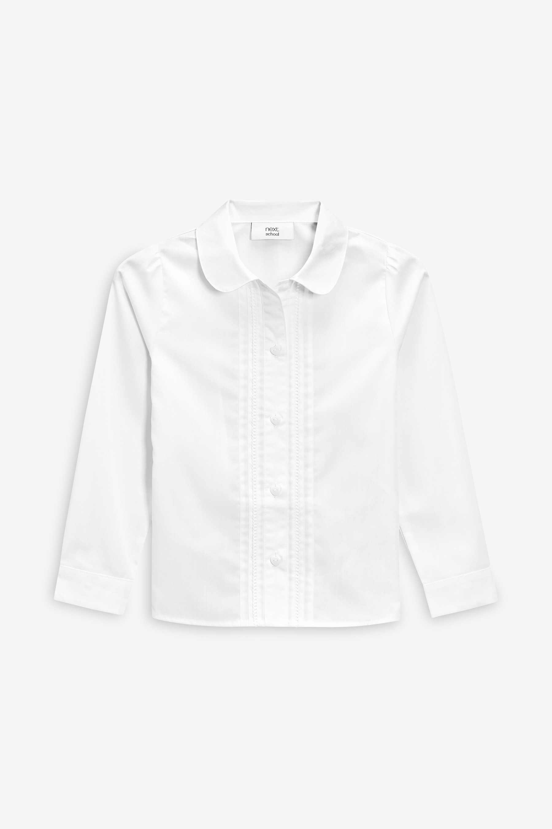 Long Sleeve Lace Trim Blouse (3-14yrs)