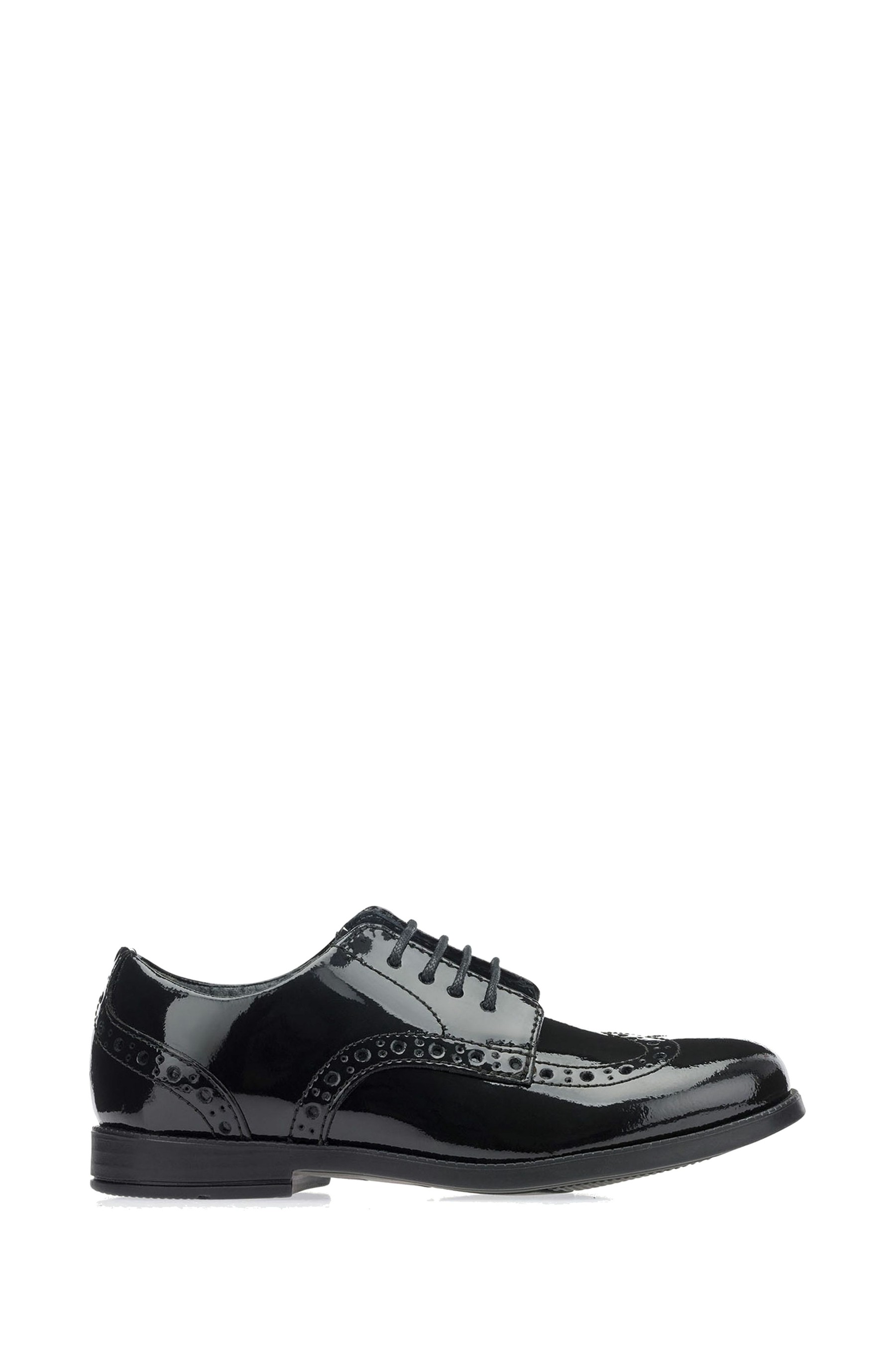 Start-Rite Brogue Snr Black Patent Leather Smart School Shoes