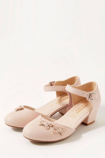 Monsoon Pink Shimmer Butterfly Two-Part Heels