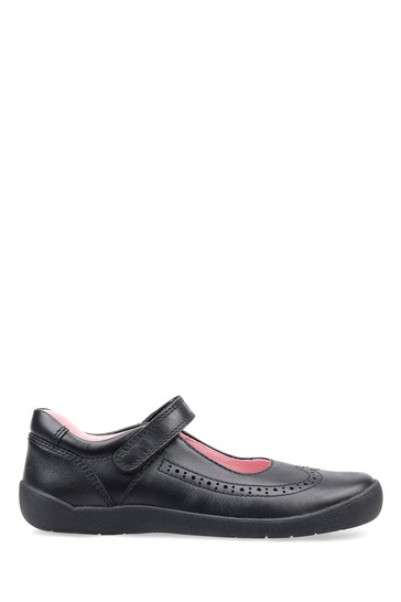 Start-Rite Spirit Black Leather School Shoes Unicorn