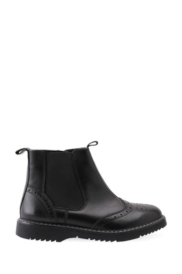 Start-Rite Revolution Black Leather Zip-Up Boots