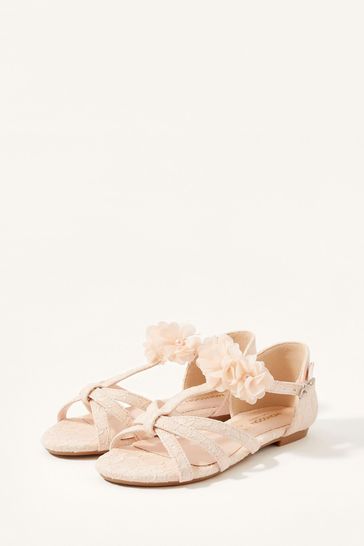 Monsoon Pink Bridal Corsage Sandals